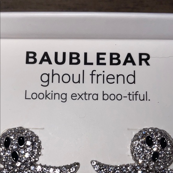 BaubleBar Sparkling Silver Ghost Earrings - Picture 3 of 5